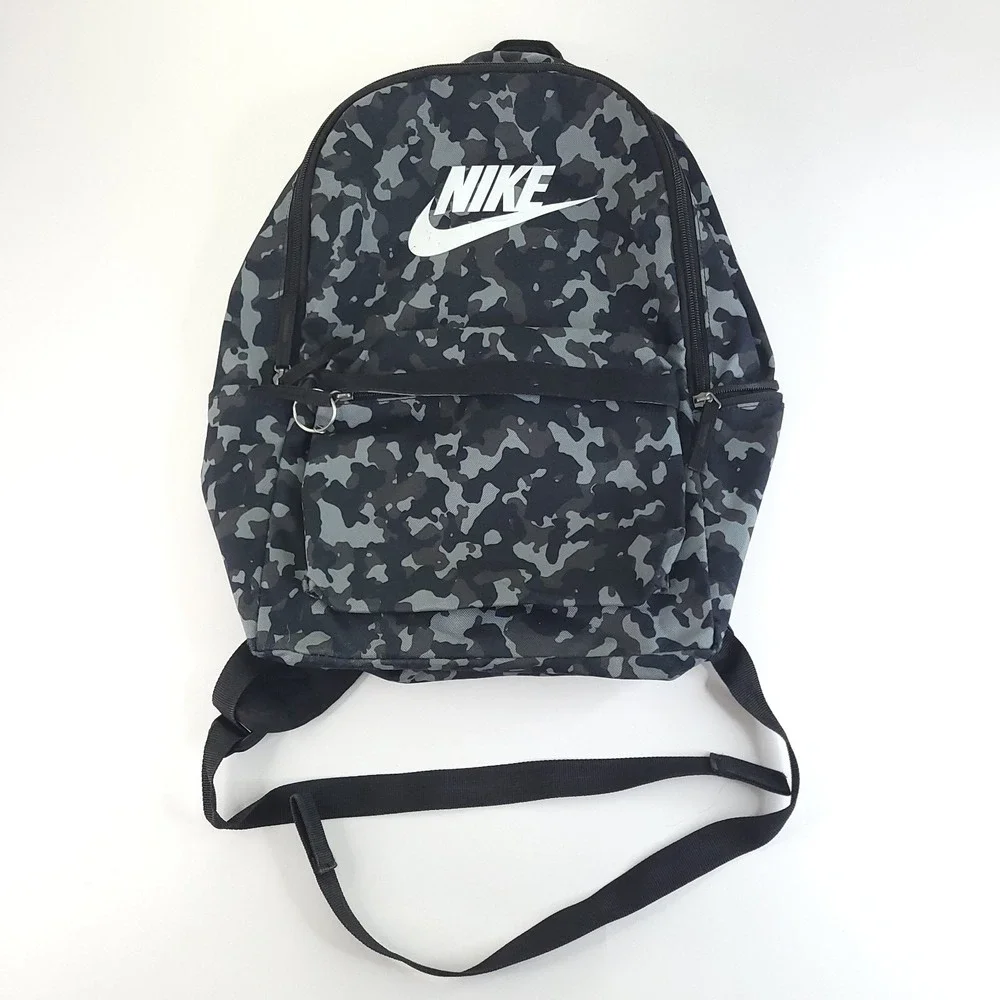 Nike Laptop Backpack 17x12x6 Holds 15 in Laptop Black Green Gray Camo CV0835 010